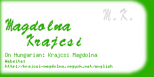 magdolna krajcsi business card